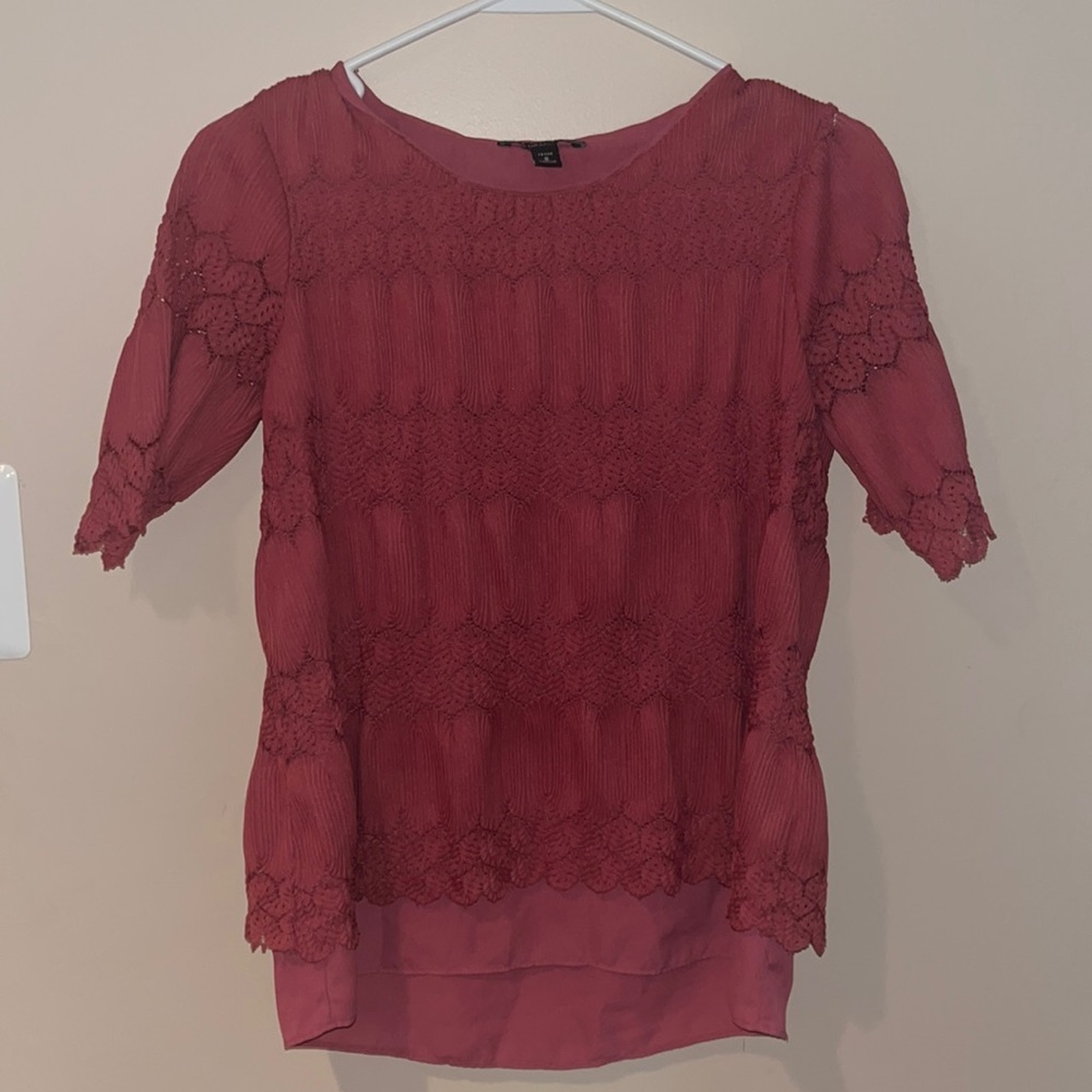 Pink lace blouse
